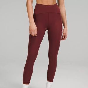 Lululemon Power Thru High-Rise Tight Maroon